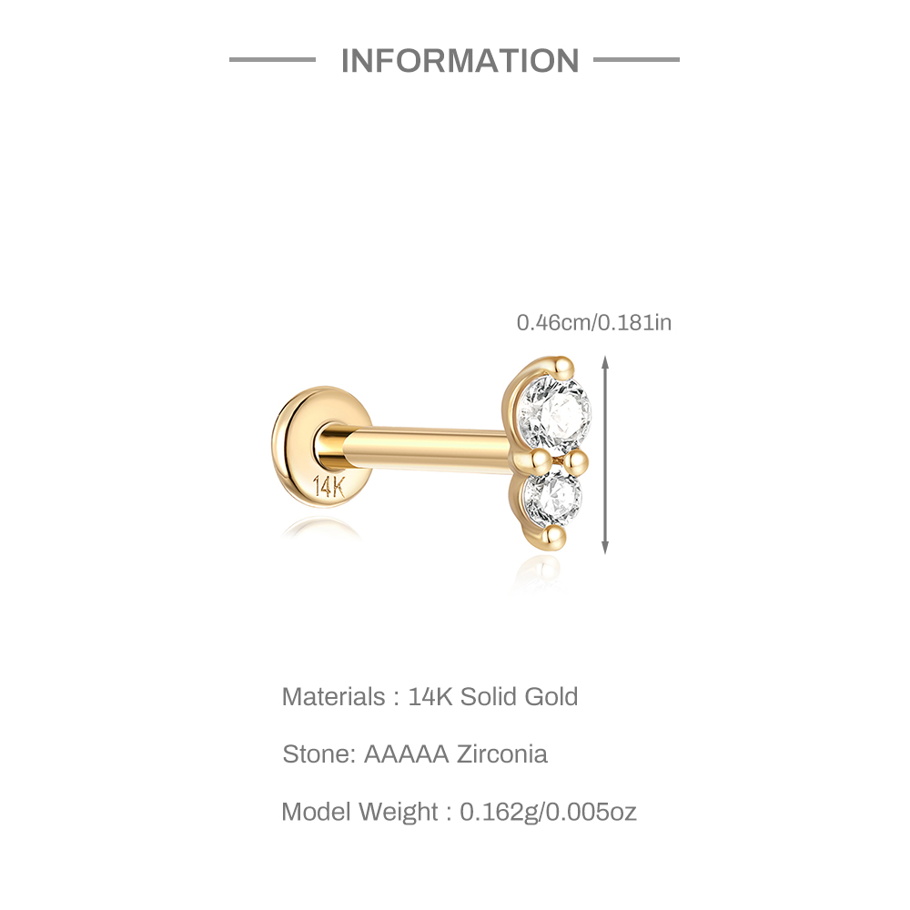 AIDE Anting-Anting Kancing Mul - Body Jewelry Real Gold ulasan dan harga