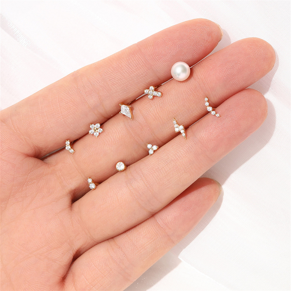 AIDE Anting-Anting Kancing Mul - Body Jewelry Real Gold ulasan dan harga