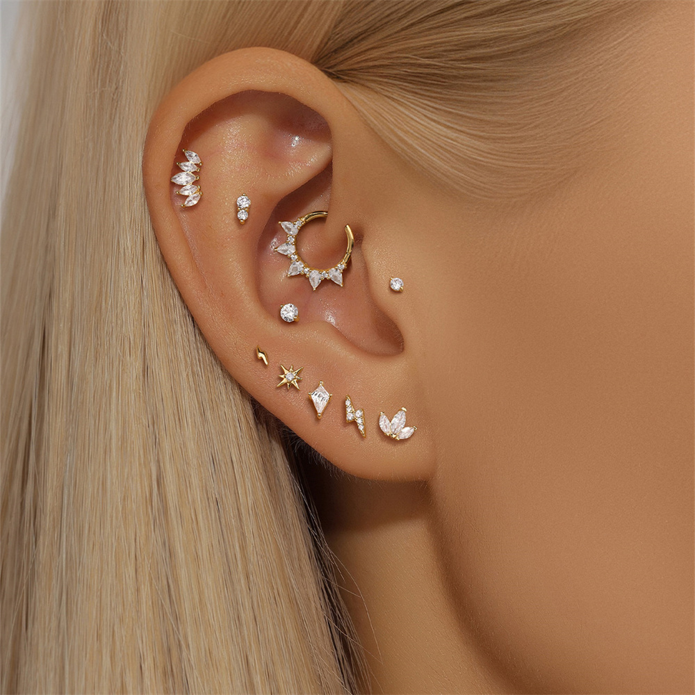 AIDE Anting-Anting Kancing Mul - Body Jewelry Real Gold ulasan dan harga