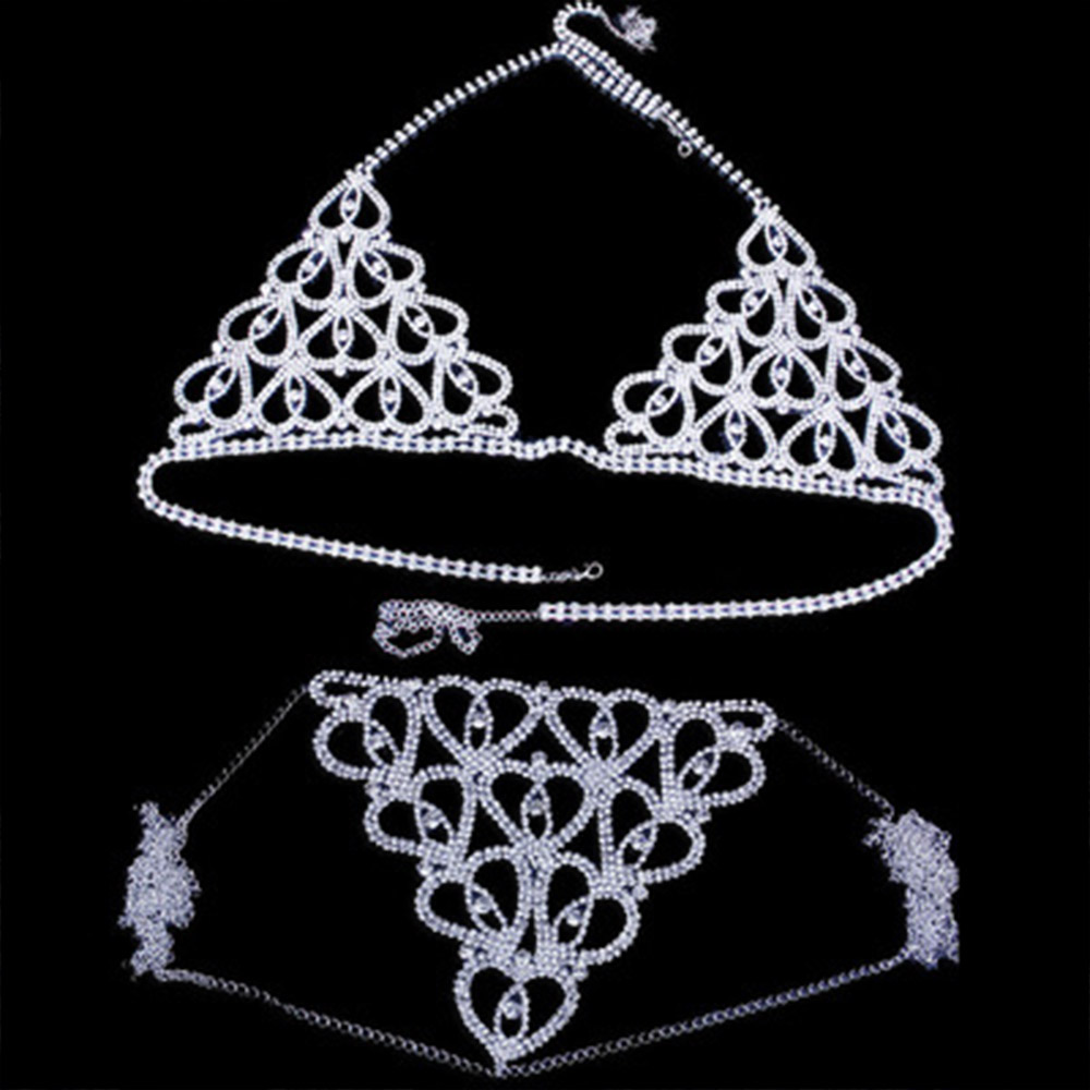 Set Thong Bra Hati berlian imi - Body Jewelry Retainers ulasan dan harga