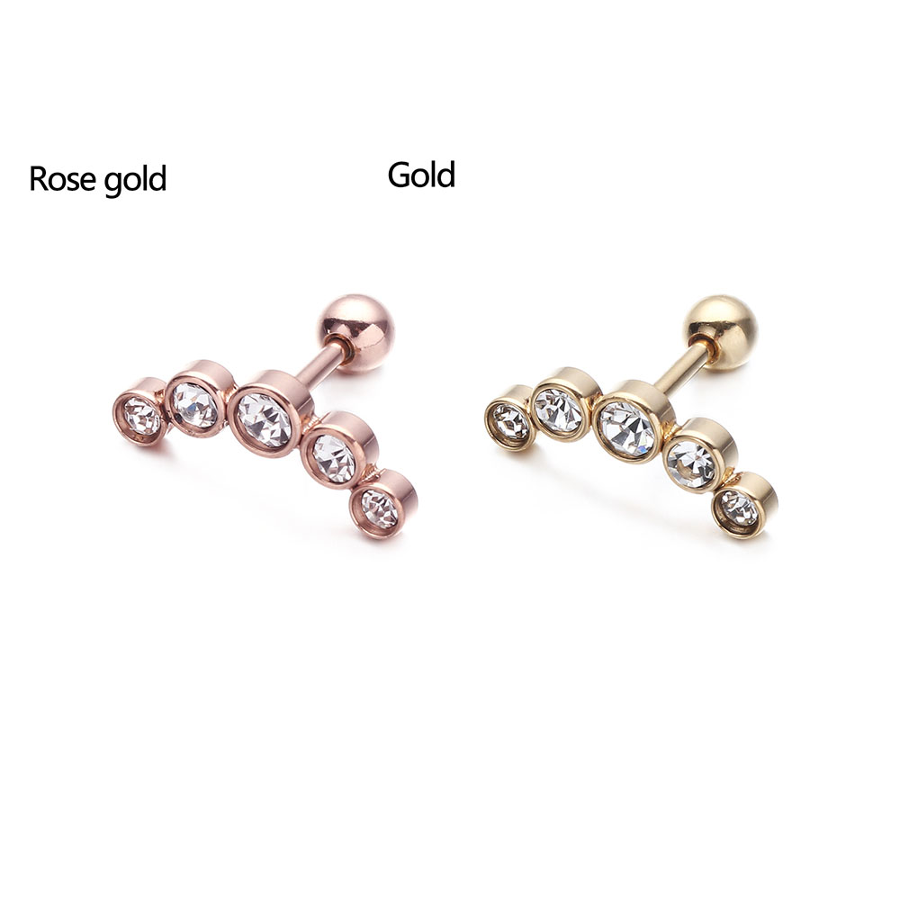 1Pcs Anting Tusuk Baja Tahan K - Body Jewelry Earrings ulasan dan harga