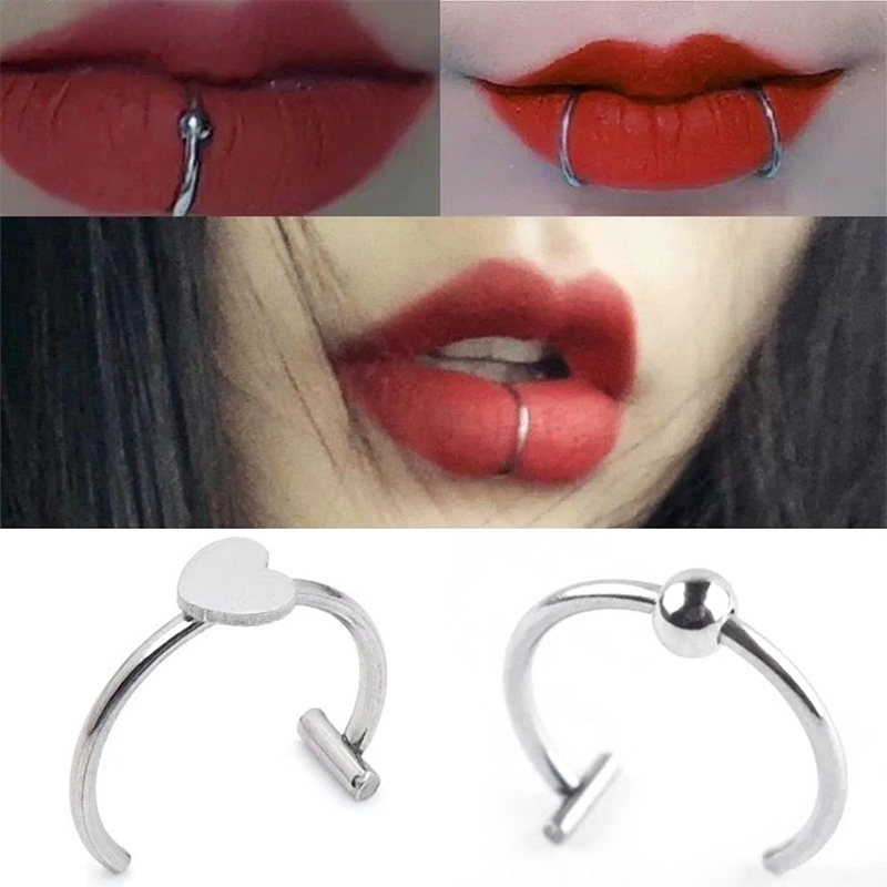 1Pc Cincin Hidung Palsu Stainl - Body Jewelry Earrings ulasan dan harga