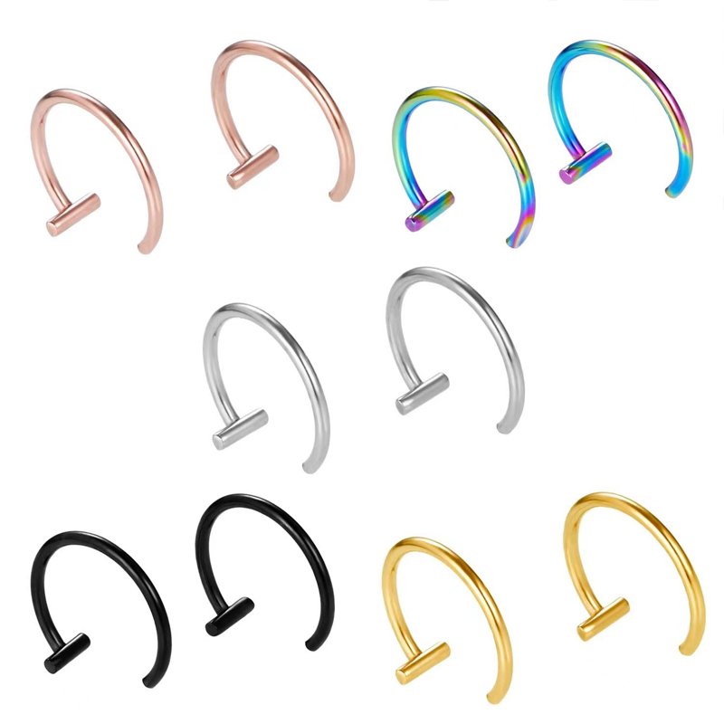 Anting-anting setengah lingkar - Body Jewelry Earrings ulasan dan harga