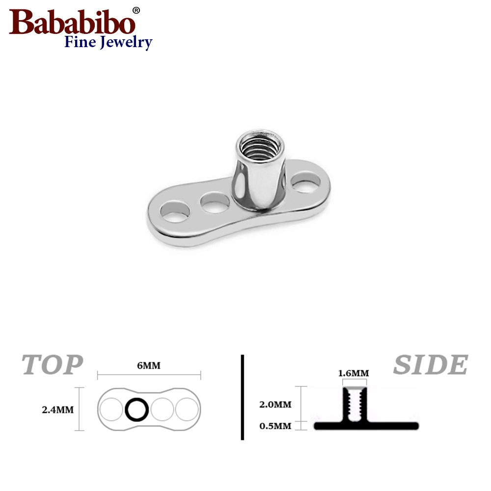 10 Buah 14G 2 Mm/2.5 Mm G23 Ti - Body Jewelry Dermal ulasan dan harga