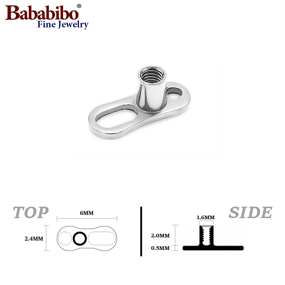 10 Buah 14G 2 Mm/2.5 Mm G23 Ti - Body Jewelry Dermal ulasan dan harga