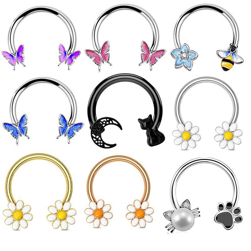 Cincin Septum 16G, Perhiasan T - Body Jewelry Nose Ring ulasan dan harga