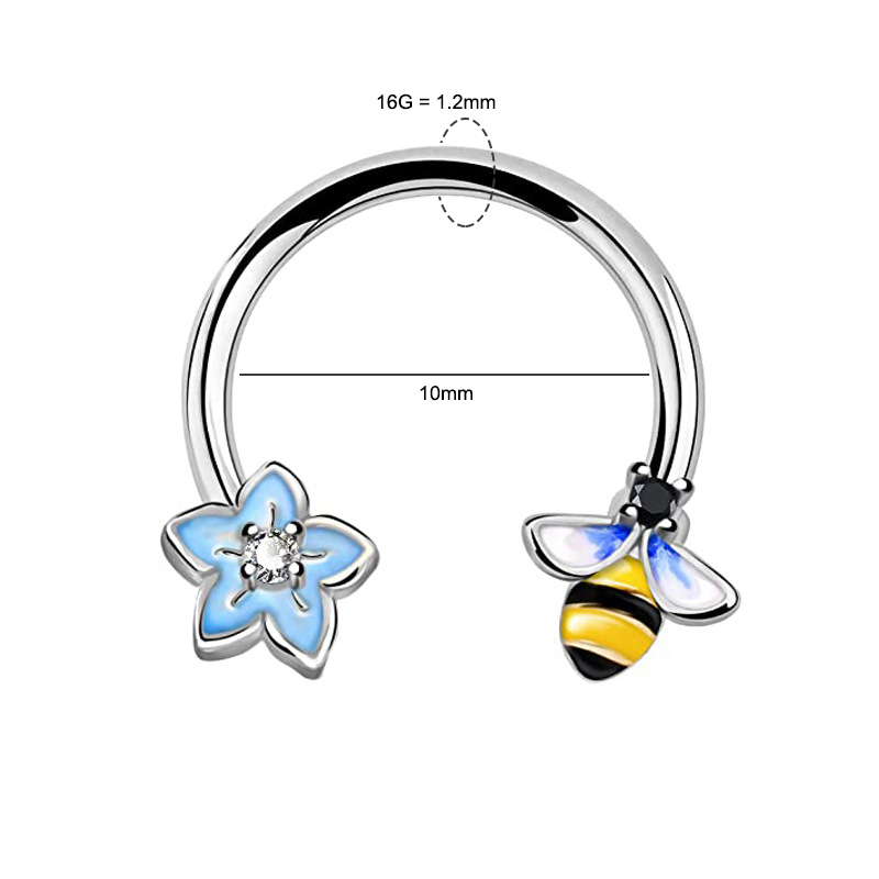 Cincin Septum 16G, Perhiasan T - Body Jewelry Nose Ring ulasan dan harga