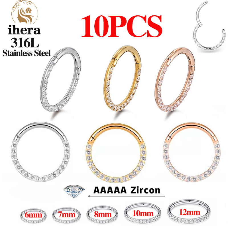 1/10PCS Cincin Hidung Stainles - Body Jewelry Nose Ring ulasan dan harga