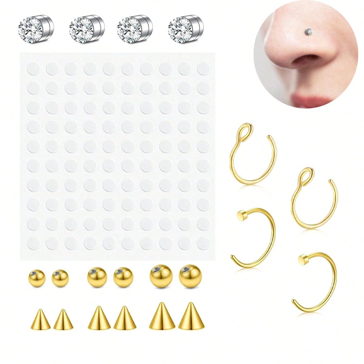 Cincin Hidung Palsu, Septum Pa - Body Jewelry Nose Ring ulasan dan harga