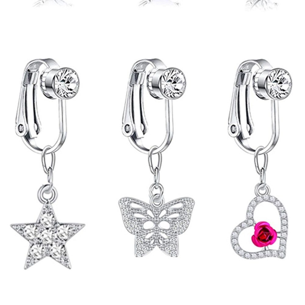 Aksesori Pantai Anting Klip Ta - Body Jewelry Earrings ulasan dan harga