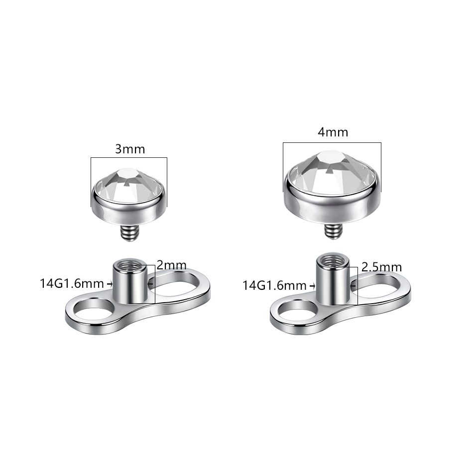 1Pc/5Pcs Set Piercing Mikro De - Body Jewelry Dermal ulasan dan harga