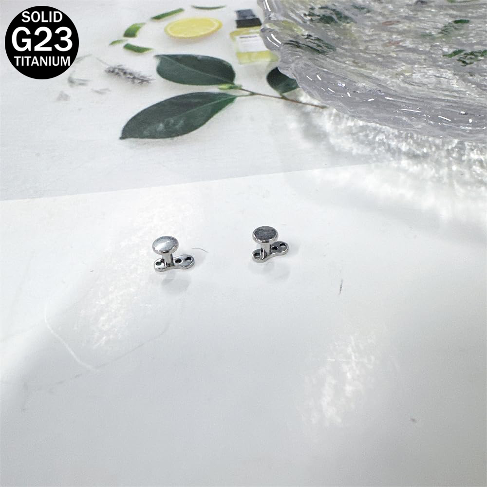 14G Round Disc Dermal Anchor T - Body Jewelry Dermal ulasan dan harga