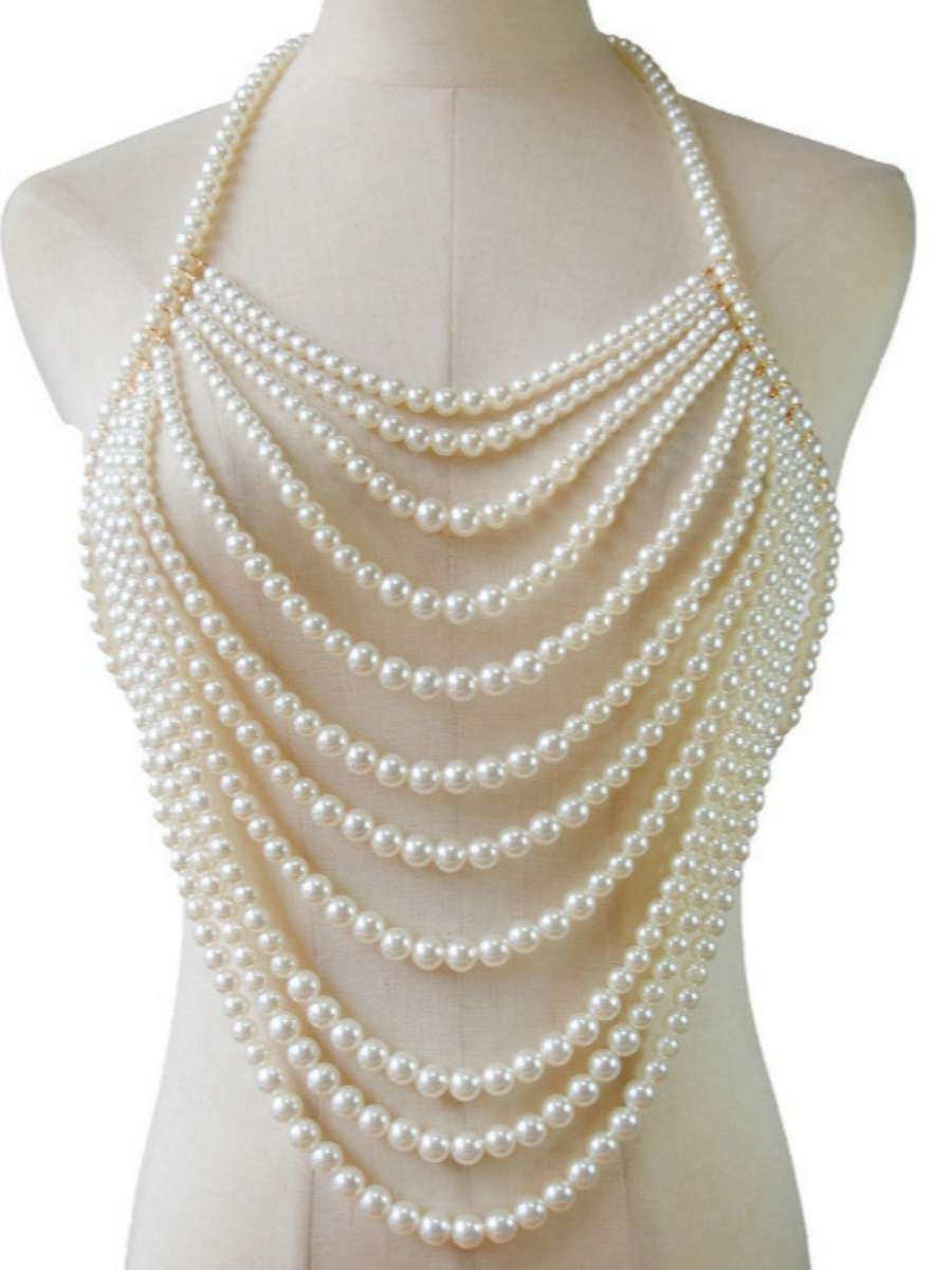 Kalung Mutiara Multi-Layer Sek - Body Jewelry Brands ulasan dan harga