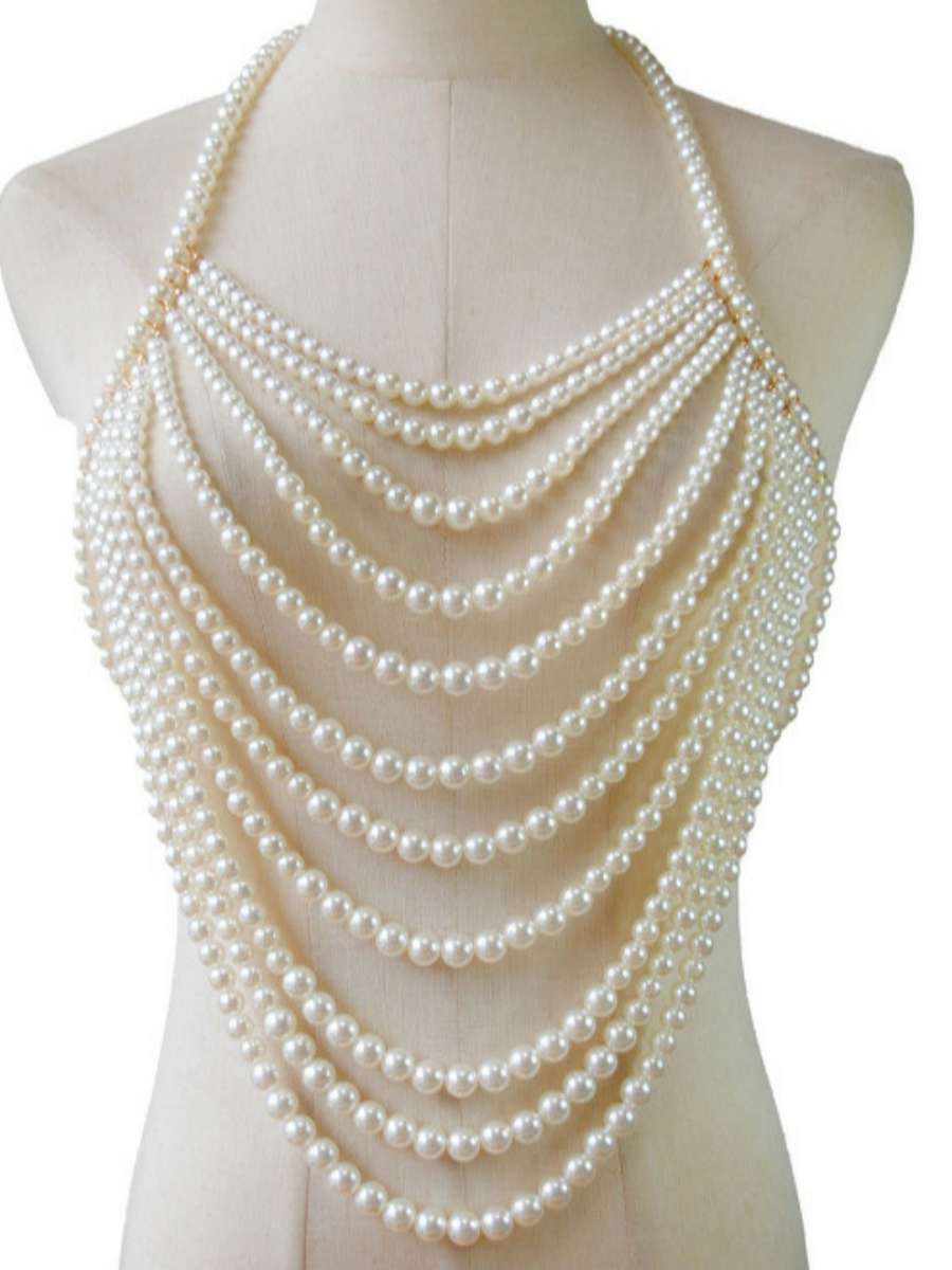 Kalung Mutiara Multi-Layer Sek - Body Jewelry Brands ulasan dan harga