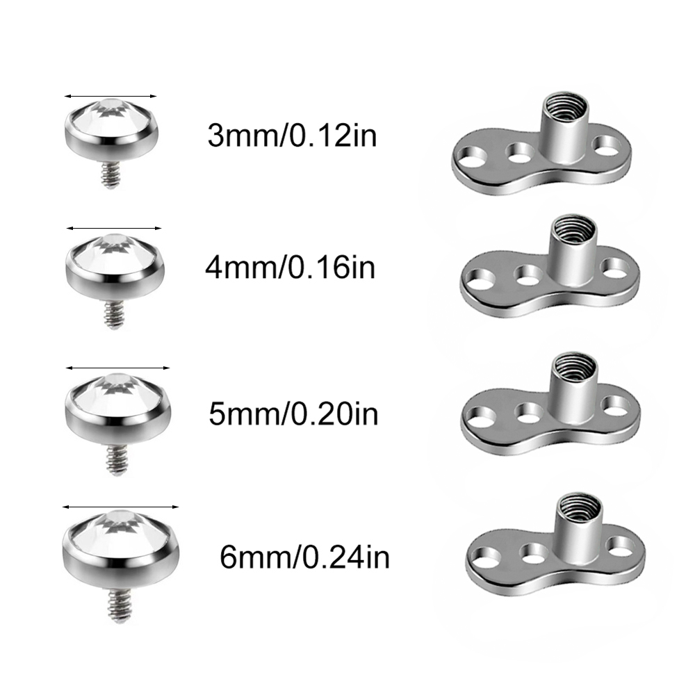 9 Buah-1 Buah Tindik Permukaan - Body Jewelry Dermal ulasan dan harga