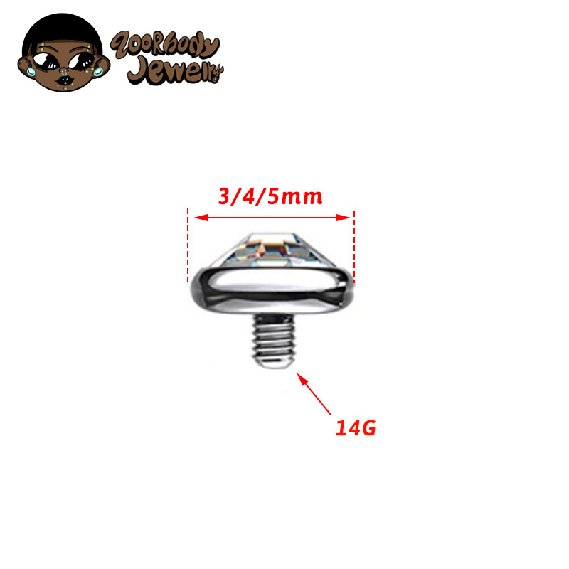 1PCS ASTM F136 Titanium Bezel  - Body Jewelry Dermal ulasan dan harga