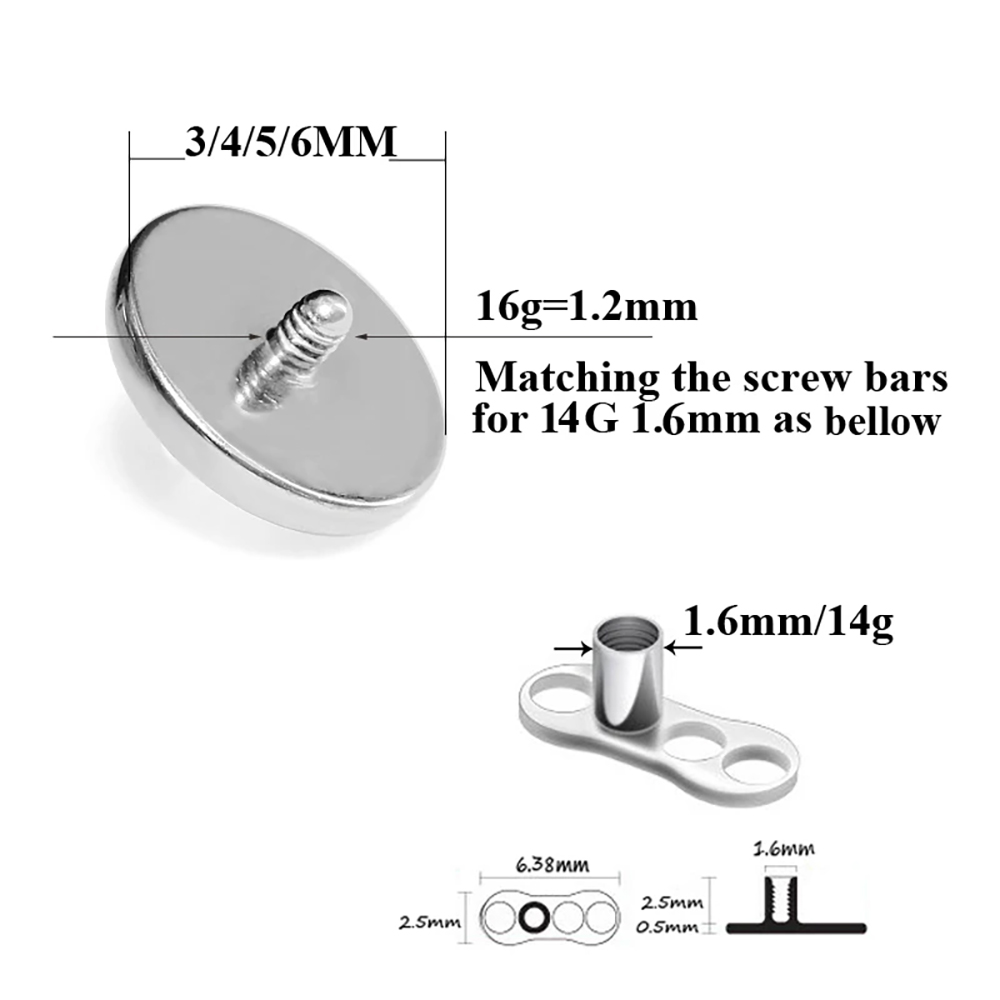 1 buah G23 Titanium Opal api D - Body Jewelry Dermal ulasan dan harga