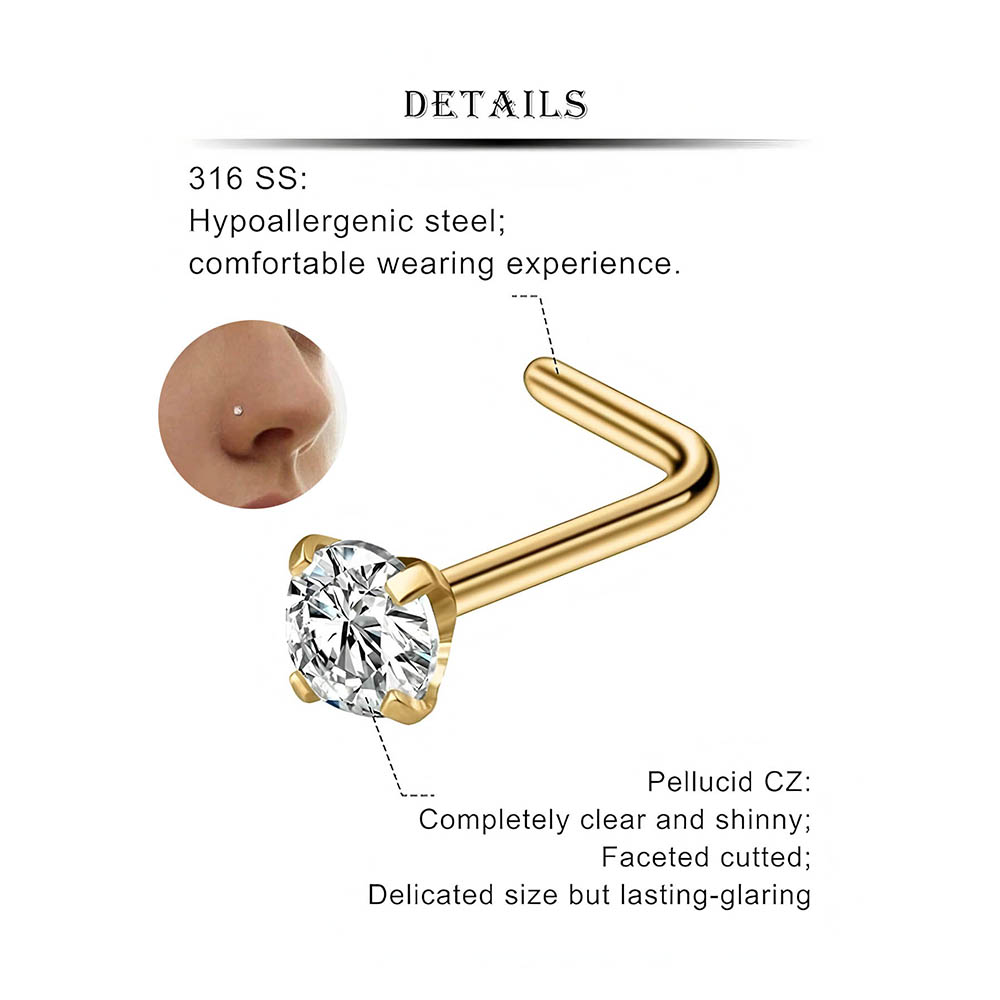 12-Piece Full Set 316L Hypoall - Body Jewelry Nose Ring ulasan dan harga