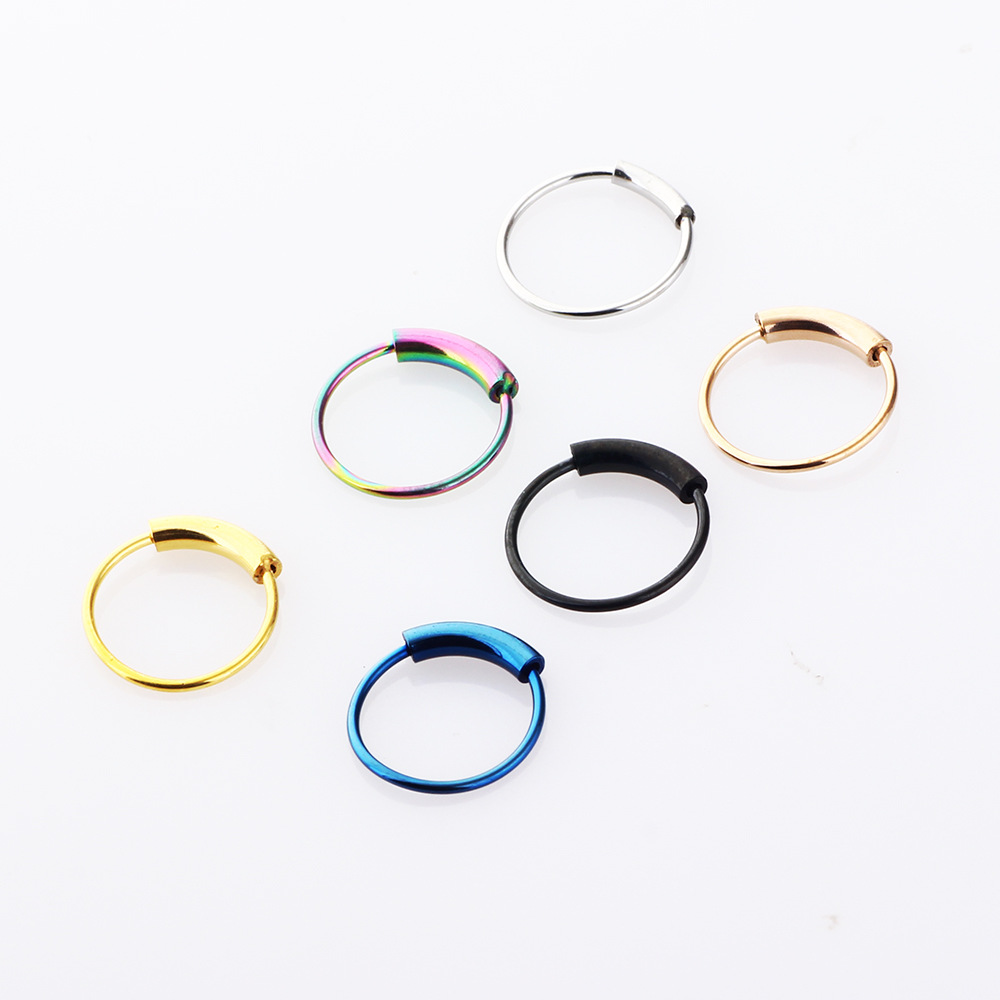 3 Buah/Lot Cincin Hoop Kontinu - Body Jewelry Nose Ring ulasan dan harga