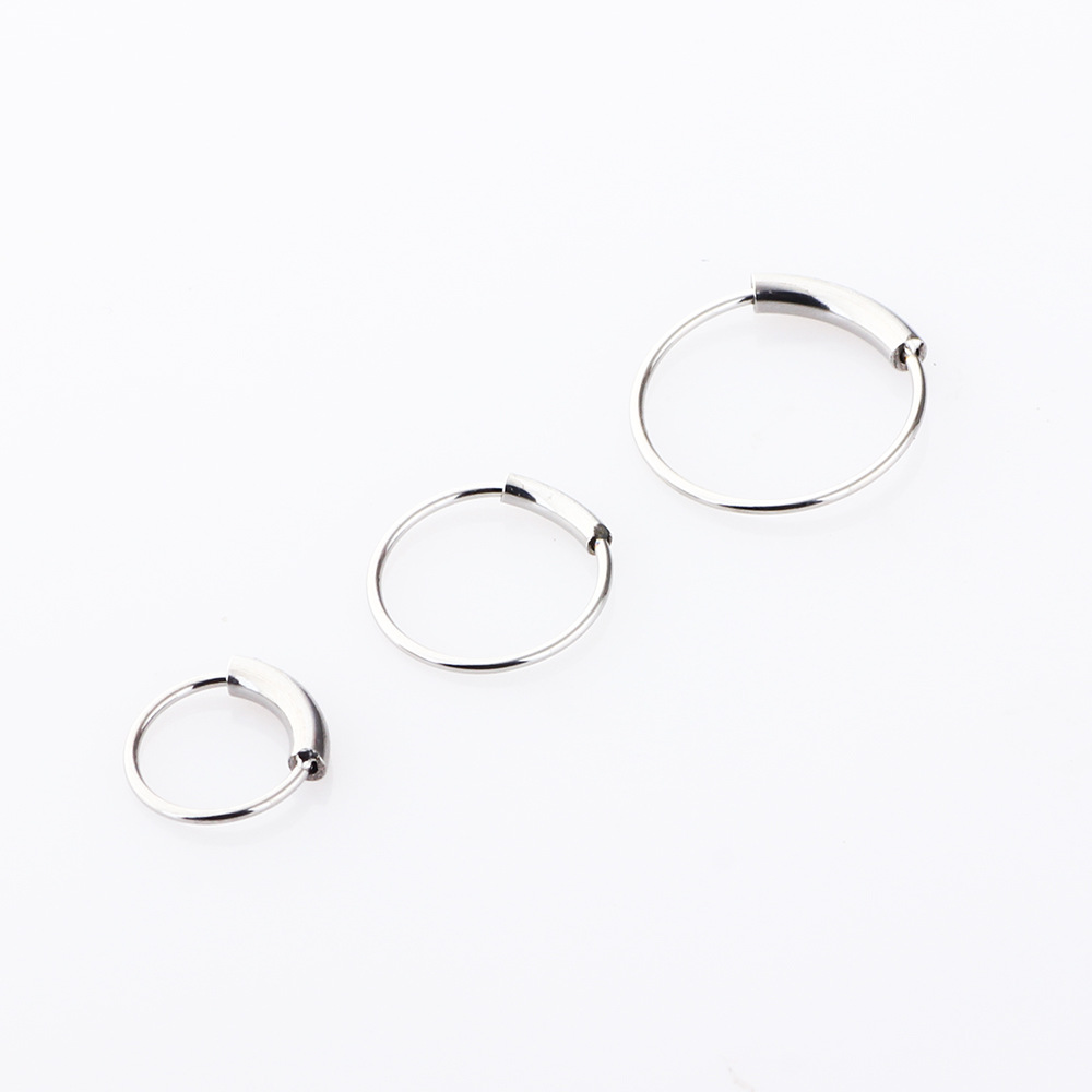 3 Buah/Lot Cincin Hoop Kontinu - Body Jewelry Nose Ring ulasan dan harga