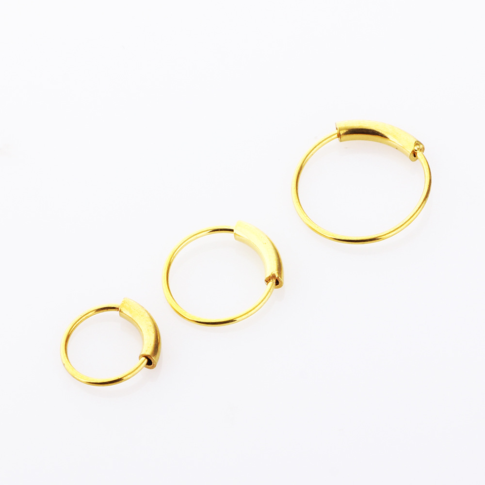 3 Buah/Lot Cincin Hoop Kontinu - Body Jewelry Nose Ring ulasan dan harga