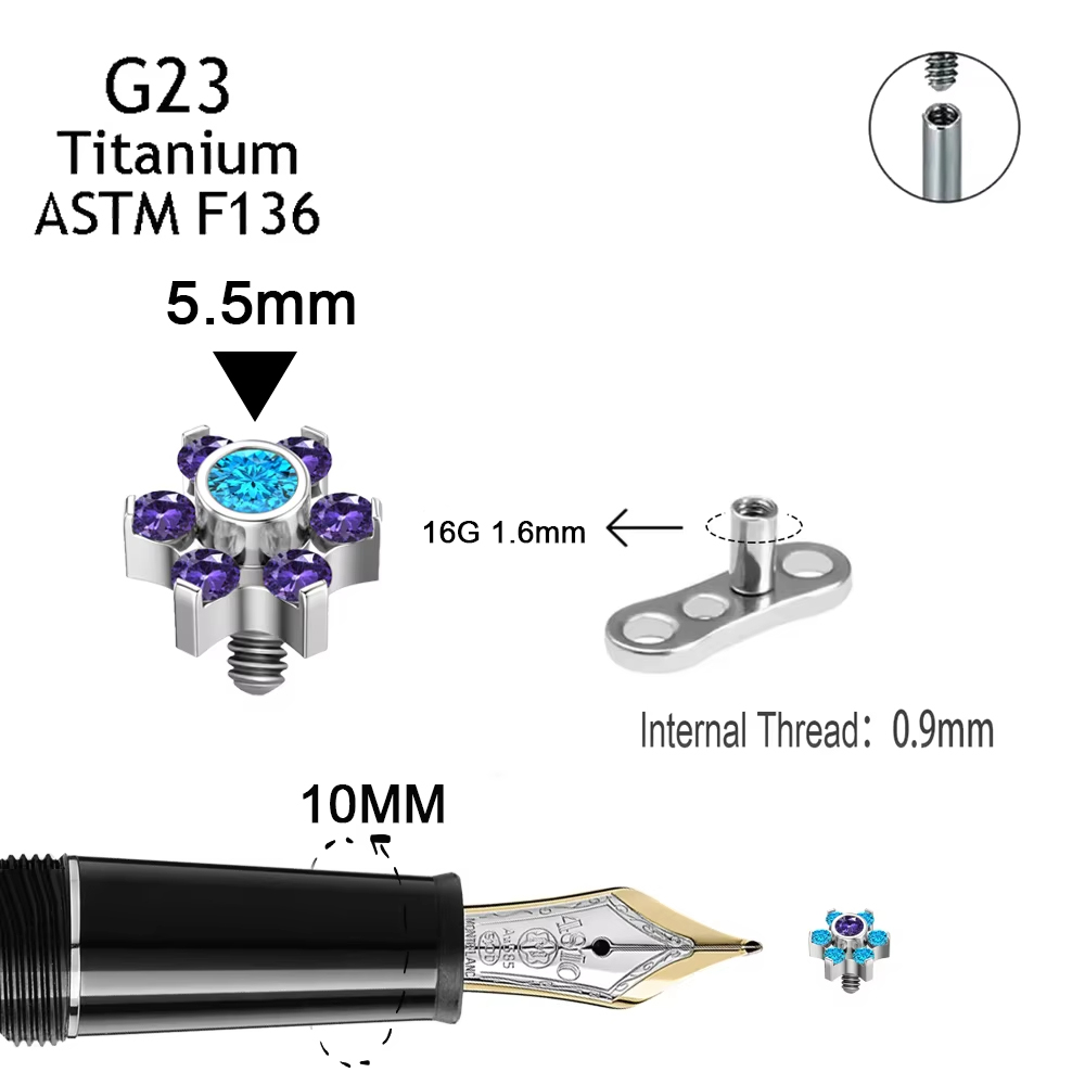 G23 Titanium dermal tindik men - Body Jewelry Dermal ulasan dan harga